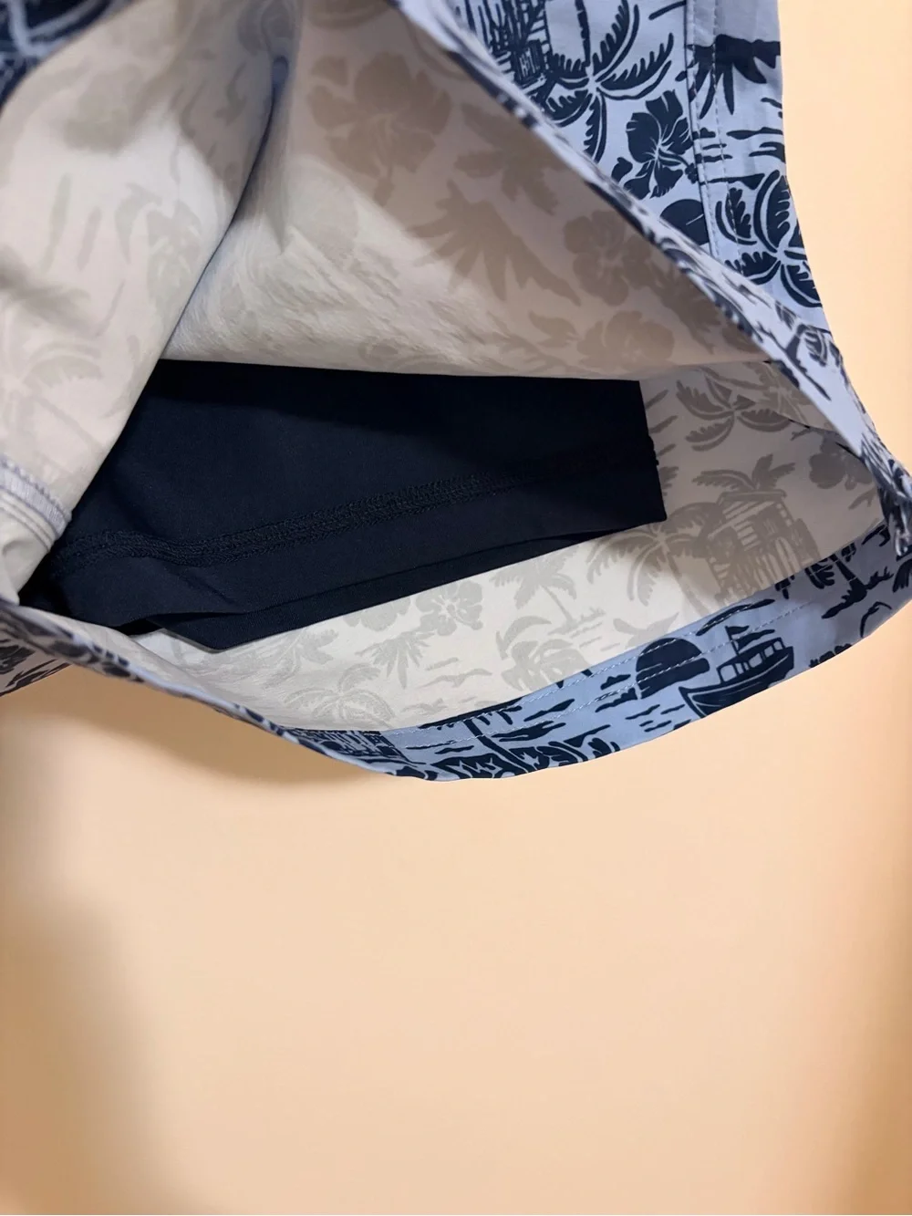 Lands' End Light Blue Tropical Print Board Shorts
